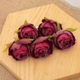 10Pcs Rose Artificial Flower Silk Rose Head Wedding Christmas Wreath