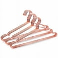 thumbnail image 1 of 10Pcs Rose Copper Gold Metal Clothes Shirts Hanger with Groove, Heavy Duty Strong Coats Hanger, Suit Hanger Rose Gold, 1 of 2