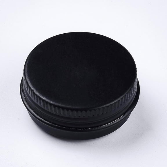 10Pcs Round Aluminium Tin Cans Aluminium Jar Storage Containers for Cosmetic Candles Candies with Screw Top Lid Black 4.15x1.75cm