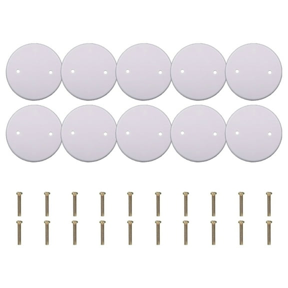 10Pcs Round Ceiling Blank Cover Plate Circular Ceiling Blank Up Covers Flat Blank Plate Ceiling Light Cover Plate