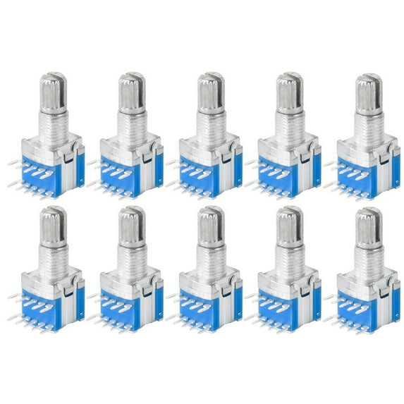 10Pcs Rs1010 Band Switch Rotary Switch Gear Change Switch 2 Pole 15Mm Shaft 2 Pole 2 Position Smile Home