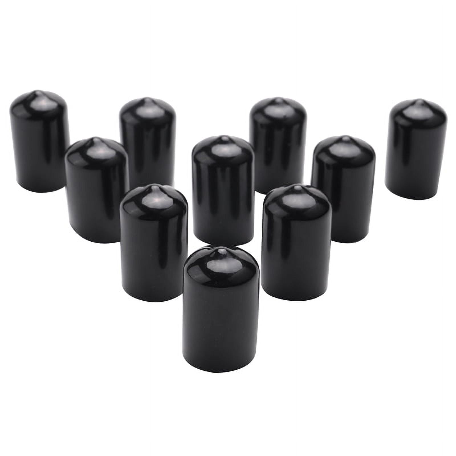 10Pcs Rubber End Caps 16Mm ID PVC Round Tube Bolt Cap Cover Screw ...