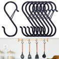 thumbnail image 1 of 10Pcs S Hooks for Hanging, 3.5 inch Heavy Duty S Hooks with Safety Buckle S Shaped Hooks Kitchen Pot Rack Hooks Closet Hooks for Hanging Plants, Clothes, Kitchen Utensil, Pots and Pans, Bags, 1 of 6