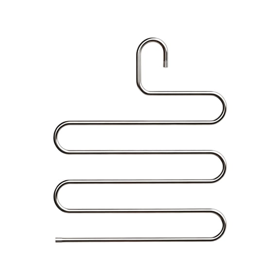 10Pcs S-Shape Pants Hangers, Multi-Layer Space Saving Stainless Steel Clothes Rack, Heavy Duty Closet Organizer Hanger for Jeans Skirts Scarf Ties