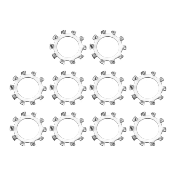 10Pcs SAE 1/2" 304 Stainless Steel External Tooth Lock Washer