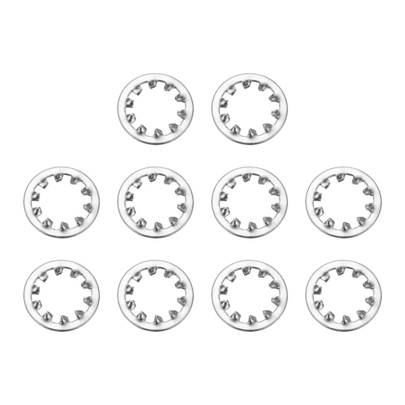 10Pcs SAE 1/2" 304 Stainless Steel Internal Tooth Lock Washer