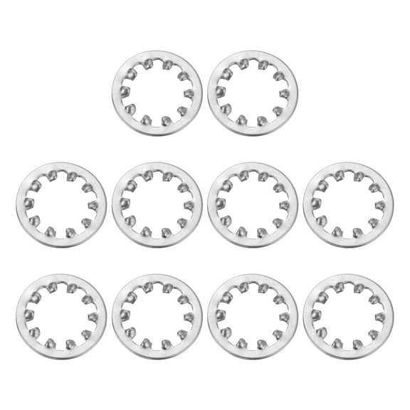 10Pcs SAE 7/16" 304 Stainless Steel Internal Tooth Lock Washer