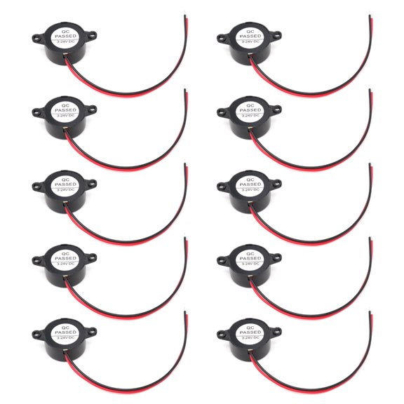 10Pcs SFM-20B High Decibel Alarm Buzzers 3~24V Piezoelectric Sound Devices for Educational Circuits and Experiments