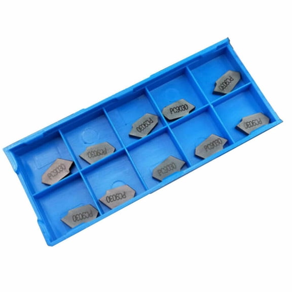 10Pcs SP300 PC9030 ZQMX3N Grooving Insert Carbide for Semi-Finishing Steel Cast Iron High Grip Resistance Easy Replace