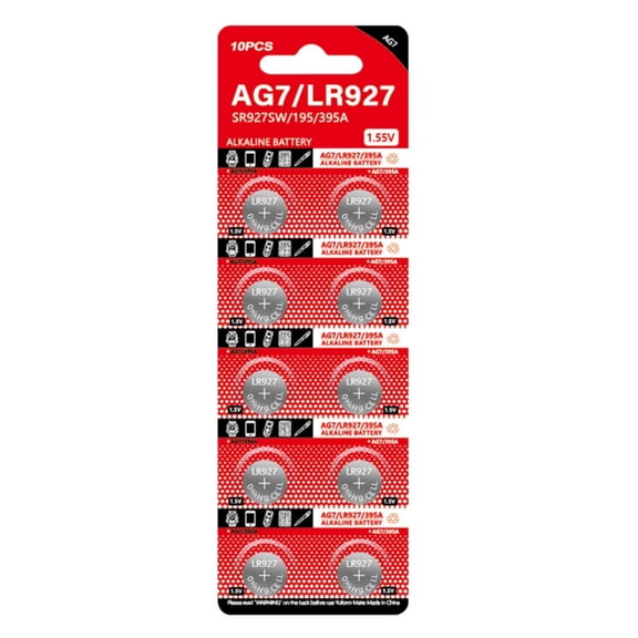 10Pcs SR927SW Watch Batteries AG7 Button Cell Battery 1.55V LR927 LR57 Alkaline Coin Battery Replacement for Clock