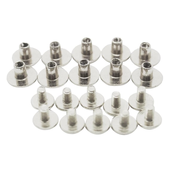 10Pcs Screw Nail Button Leather Belt 10mm Round