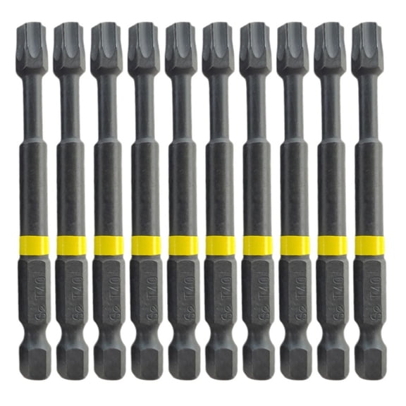 10Pcs Screwdriver Bit Set, High Torque Magnetic Star Drill Head Driver with Antislip Grip for Mechanics and Woodworkers