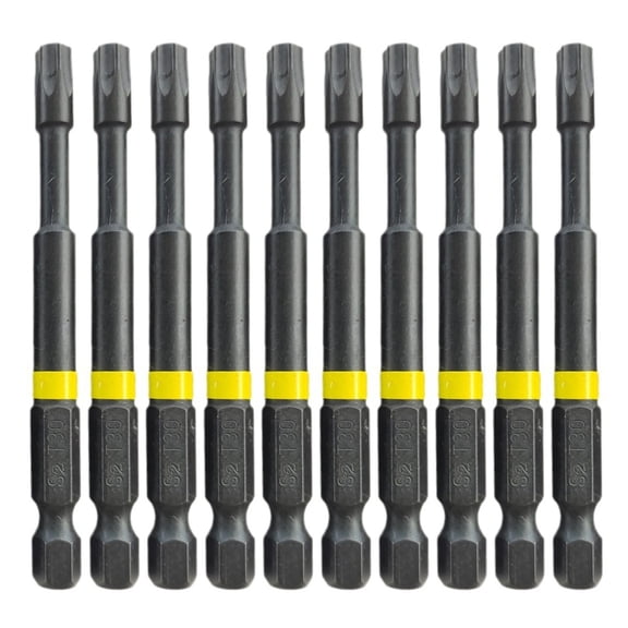 10Pcs Screwdriver Bit Set, High Torque Magnetic Star Drill Head Driver with Antislip Grip for Mechanics and Woodworkers
