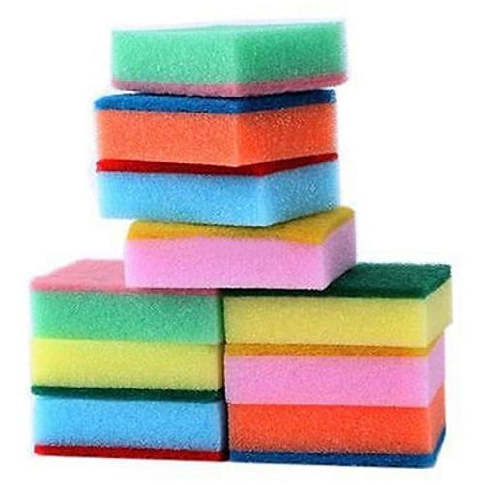 10pcs/set Kitchen Cleaning Sponge, Multi-purpose Double-sided Sponge