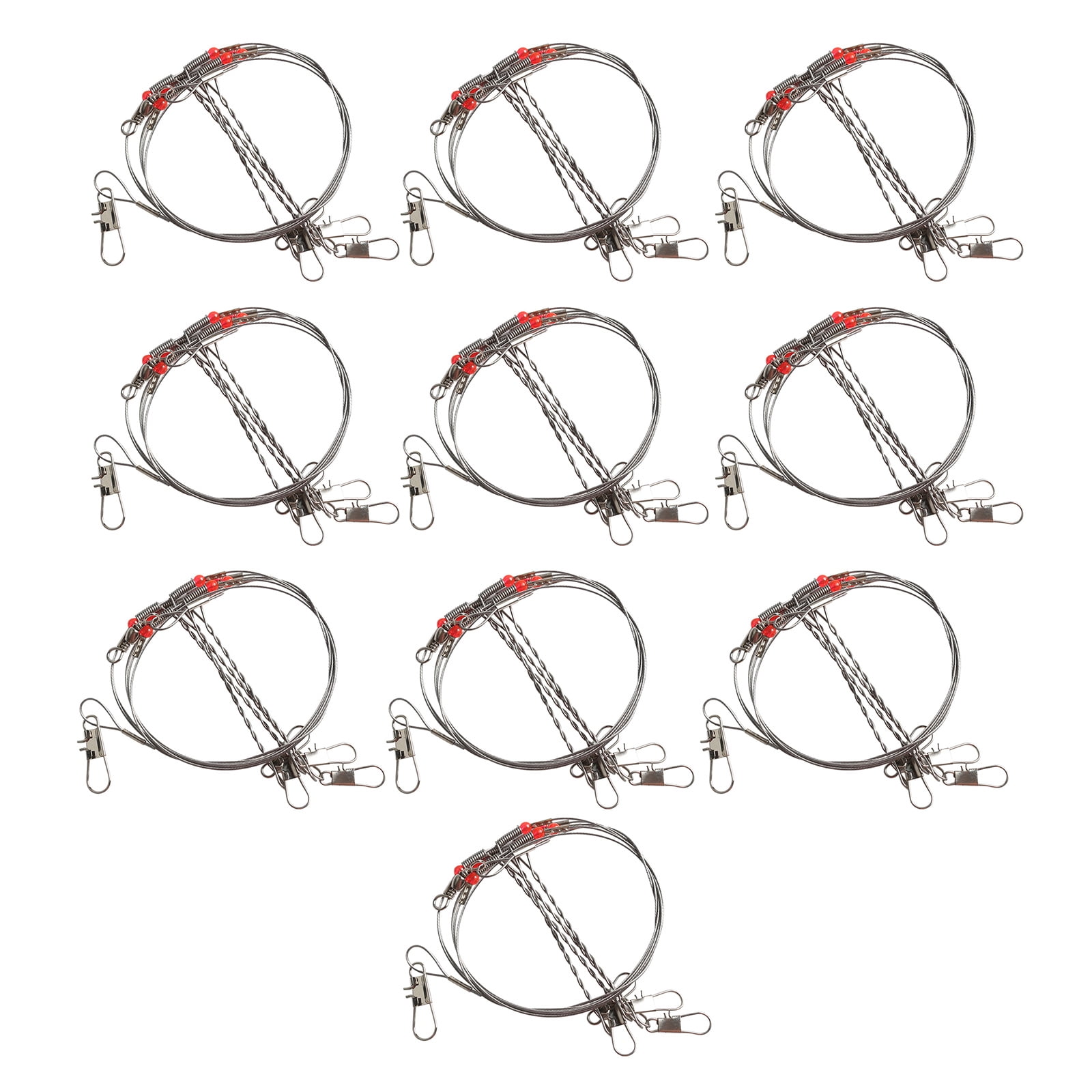 Wire Walleye Rig 10Pcs Sea Fishing Line Rigs Freshwater Saltwater Fishing Wire Leader ...