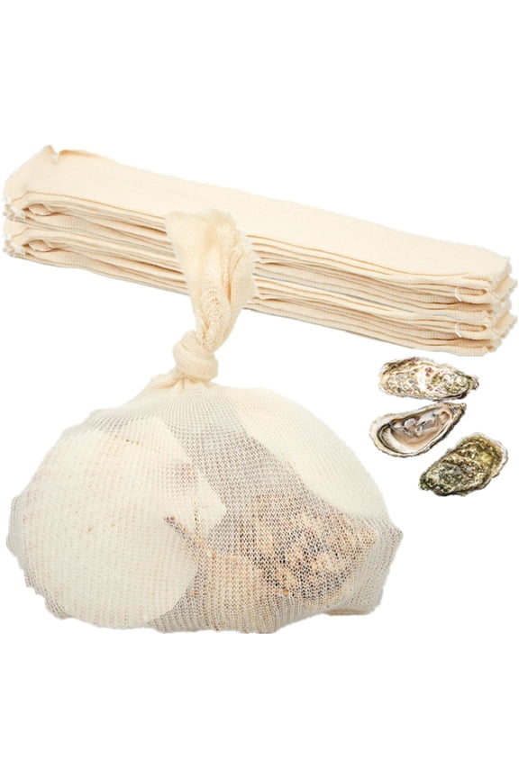 10Pcs Seafood Boil Bags, NOGIS Washable Reusable Produce Bags for Steaming and Boiling Clams, Lobster, Crawfish, Crabs, King Crab Legs, Potatoes, Vegetables - 14 x 5 Inches