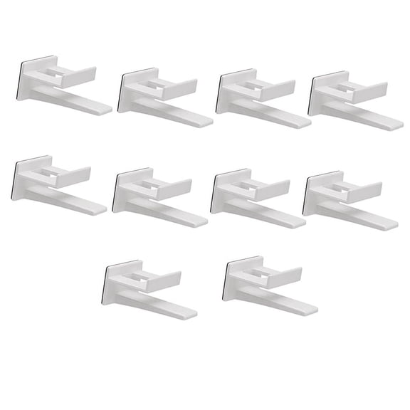10Pcs Self Adhesive Baseball Cap Hooks Wall Mount Hats Organizer Holders for Door Wall Closet Storage Hanger White,10 * Hat hook,White