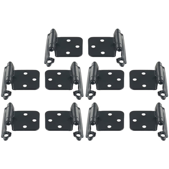 10Pcs Self Closing Overlay Flush Cabinet Hinge Heavy Duty Door Cupboard Hinges
