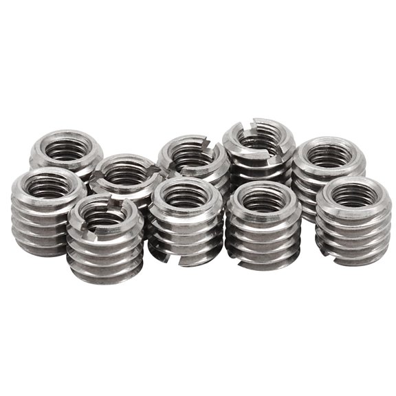 10Pcs Self Tapping Thread Inserts, Stainless Steel M10 Female Threaded Inserts M14 Male Threaded Adapte