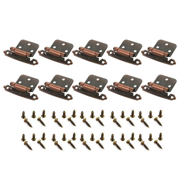 10Pcs Semi Concealed Kitchen Cabinet Hinges Closing Hinges Inset Inset Antique Cabinet Hinge for Furniture Cupboard