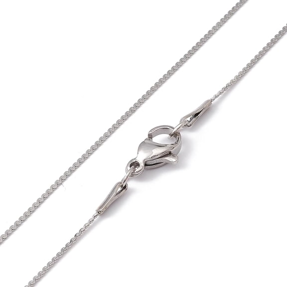 10Pcs Serpentine Chain Necklace Non-Tarnish 304 Stainless Steel Necklace for Men Women Stainless Steel Color for Women Man Birthday Festival Elegant Gifts Personalized Jewelry 17.72 inch(45cm)