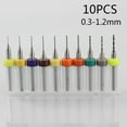 thumbnail image 1 of 10Pcs/Set 0.3-1.2Mm Tungsten Steel Drill Bits Pcb Print Circuit Board Drill Bit, 1 of 6