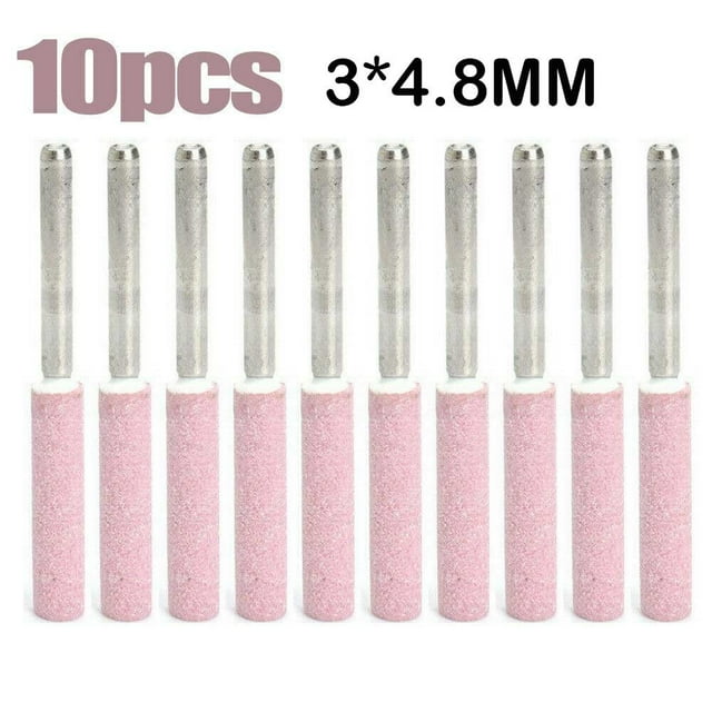 10Pcs/Set 48mm Chainsaw Sharpener Grinding Stone File Chain Saw Sharpening Tool