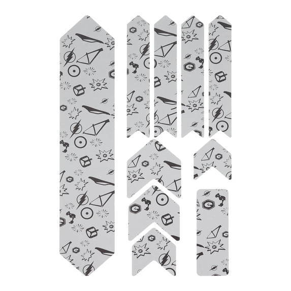10Pcs/Set Bike Frame 3D Night Reflection Removeable Sticker Bike Paster Guard CoverAccessories Frame Sticker