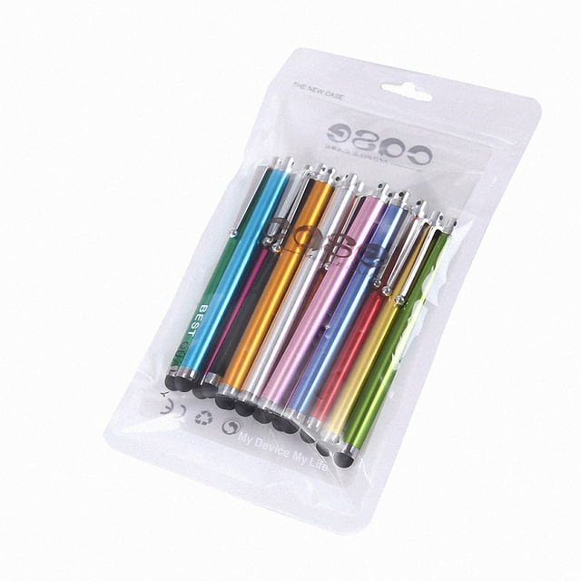 10Pcs/Set Capacitive Pen Colorful Metal Touch Screen Stylus Pens for