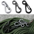 thumbnail image 1 of 10Pcs/Set Carabiner Mini D-Ring Buckle Stainless Steel Key Buckle Snap Spring Clip Hook Small And Light Outdoor Climbing Utility Black, 1 of 7