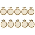 thumbnail image 1 of 10Pcs/Set Diy Wooden Cross Stitch Frame Embroidery Hoop Ring Crafts Desktop Mini Cross Stitch Rack Holder For Poking, 1 of 9