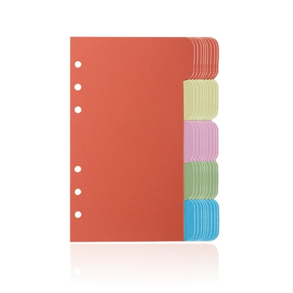 10Pcs/Set Multi-Holes Binders Index Dividers A 5 A 6 B5 Insertable Binders Dividers for Notebooks Diary Journal Planner