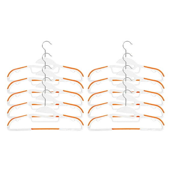 10Pcs/Set Non-slip Clothes Hanger - Contrast Color, Wet Dry Dual Use, Traceless, Slim, Heavy Duty Clothing Drying Rack, Home Supplies