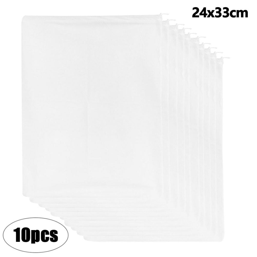 10Pcs/Set Portable Drawstring Shoes Clear Storage Bag Dust Bags Travel
