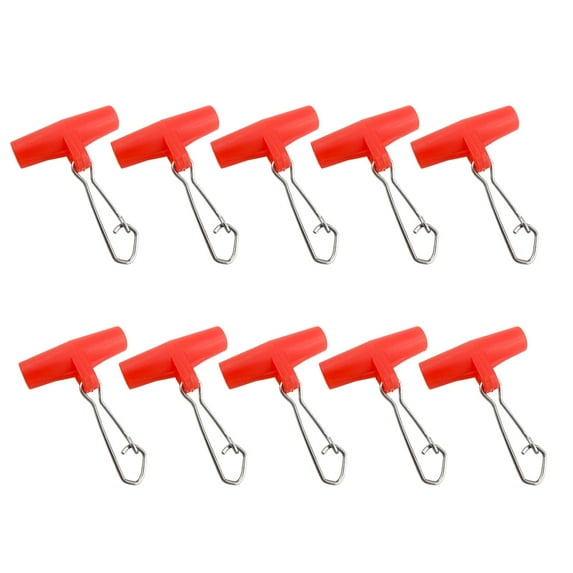 10Pcs/Set Portable Fishing Line Sinker Slides Slider Hook Snap Accessory Tool