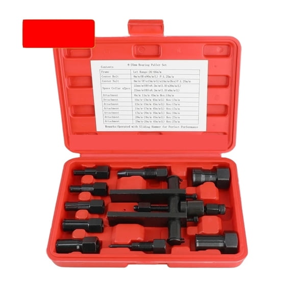 10Pcs/Set Practical Bearing Puller Motorcycle Bearing Removal Tool Puller with Box Motorcycle Internal Bearing Puller Kits