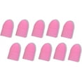 thumbnail image 1 of 10Pcs/Set Reusable Silicone Nail Soakers UV Gel Nail Polish Remover Wrap Caps Nail Art Kits (Pink), 1 of 2