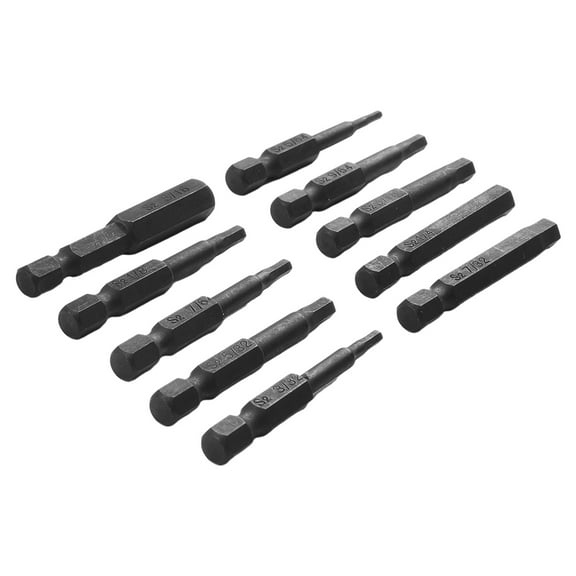 10Pcs/Set Sae Hex Head Drill Bit Set 1/4Inch Shank Magnetic Hex Screwdrivers Bit