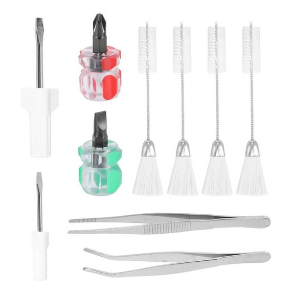 10Pcs Sewing Machine Cleaning Kit, Short Screwdriver, Flathead Head Screwdrivers Sek2047
