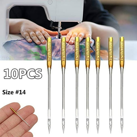 10Pcs Sewing Machine Needles, Large Eye Sewing Machine, Home Sewing Machine Needles, Sewing Macine (Size 14)