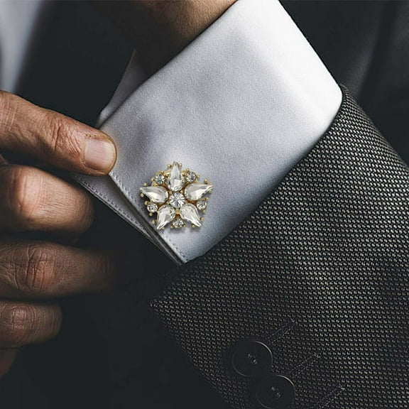 10Pcs Shirt Button! Vacemry 6 Petal Star Diamond Shirt Button Set, Fashionable Rhinestone Button for Men's and Women's Business Casual Clothing