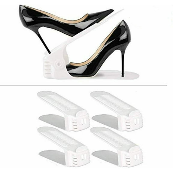 10Pcs Shoe Storage Slots Organizer Adjustable Double Deck Shoe Stacker Home