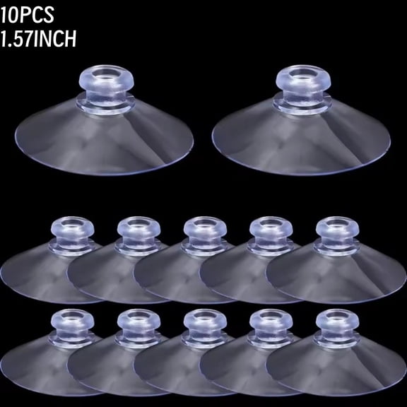 10Pcs Shower Caddy Connectors Suction Cups,1.57inch Sponges Holder Suctions Cup, Clear Sucker, Powerful Replacement Suction Cups for Birdhouse, Kitchen, Bathroom