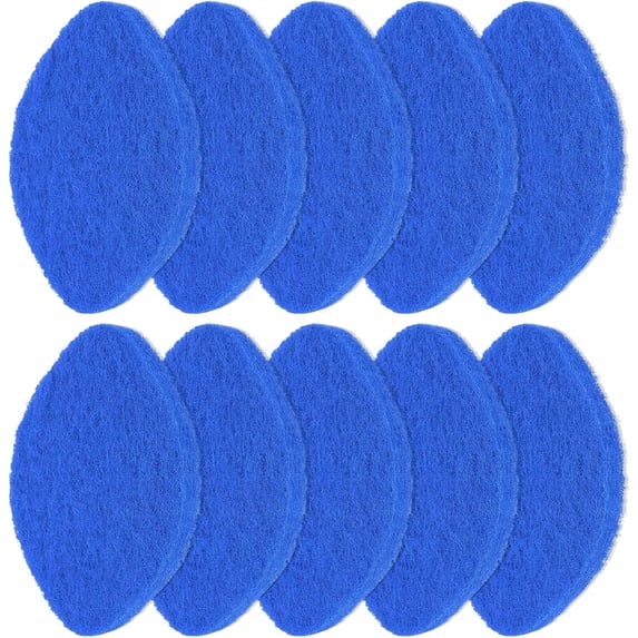 10Pcs Shower Scrubber Refill Pads Compatible with Tub & Tile Scrubber, Durable Blue Non-Scratch Replacement Pads for Bathroom & Toilet Wall Floor Cleaning