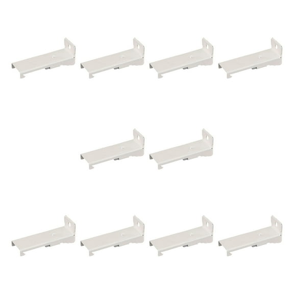 10Pcs Side Mount Brackets For Curtain Track Heavy Duty Metal Wall Mounting Hardware Easy Installation Universals Fit