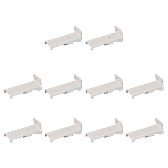 10Pcs Side Mount Brackets For Curtain Track Heavy Duty Metal Wall Mounting Hardware Easy Installation Universals Fit
