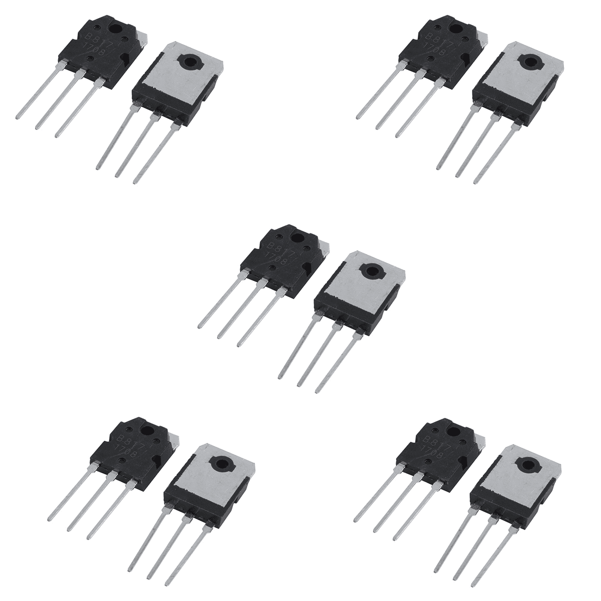 10Pcs Silicon Transistor - D 1047 + B 817, 200 V, 12 A - Walmart.com