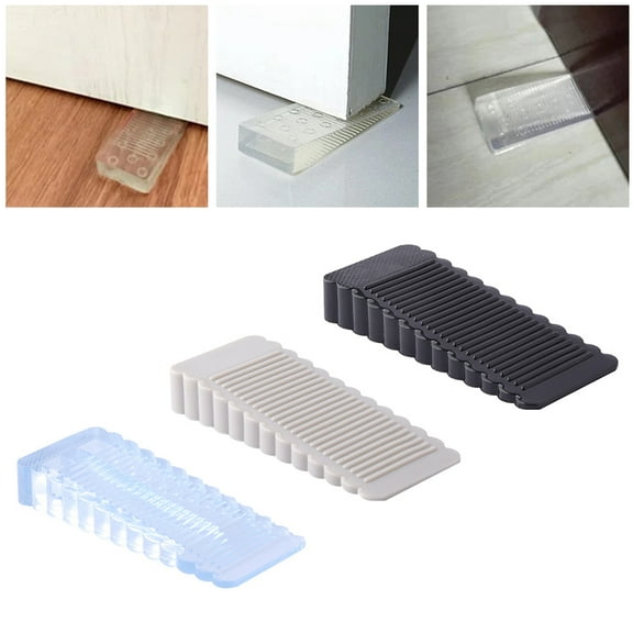10Pcs Silicone Door Stop Block Wedge Doorstops Door Rear Retainer Anti-Collision Stop,3.8x1.6x0.6inch