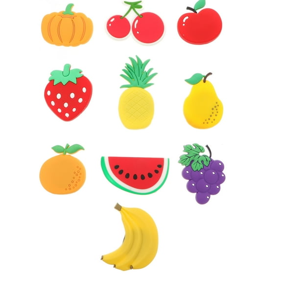 10Pcs Silicone Fruits Shaped Fridge Magnet Refrigerator Magnets Home Decoration