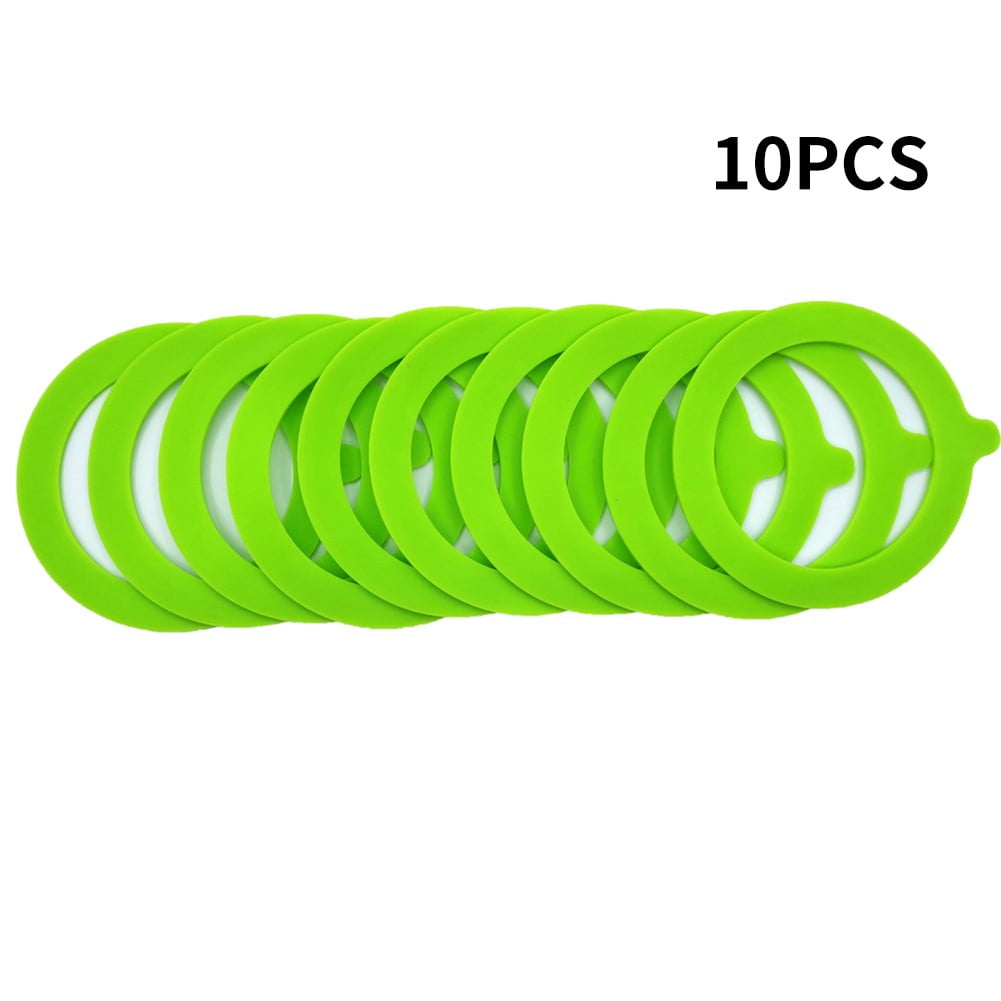 10Pcs Silicone Replacement Gasket Airtight Rubber Seals Rings for Jar